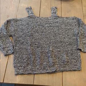 Torrid Black and White Off-the-Shoulder Sweater